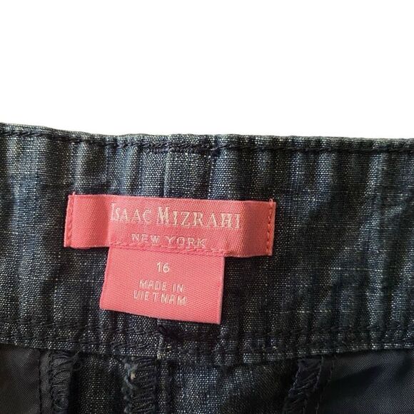 Isaac Mizrahi shorts blue size 16 women’s - Picture 2 of 6